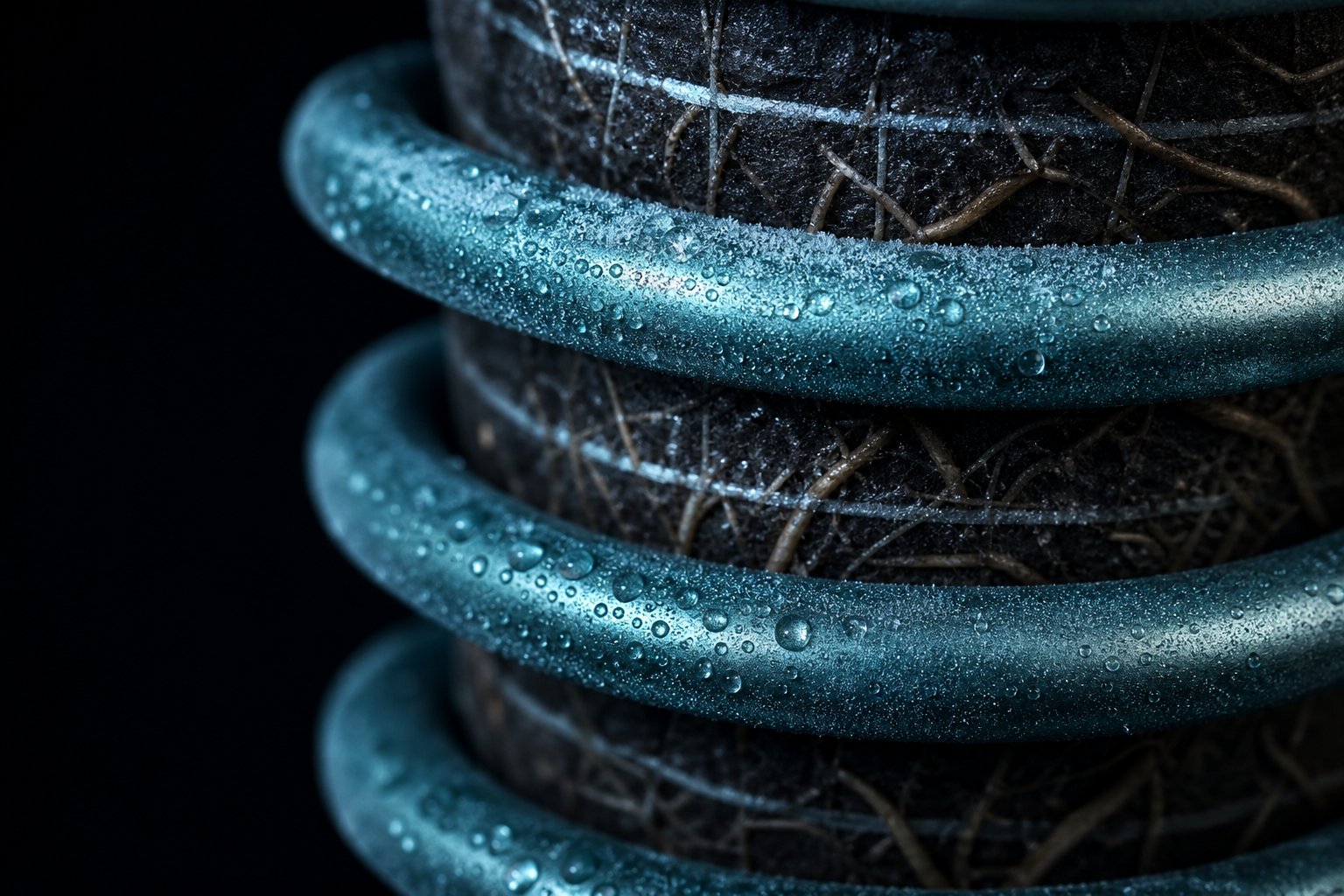 Frosted cooling coil wrapped around a root sleeve